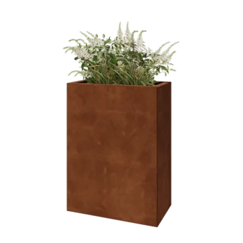 Corten čelik tegla za cvijeće - Pravokutnik - 60 x 30 x 80 cm - S donjom pločom