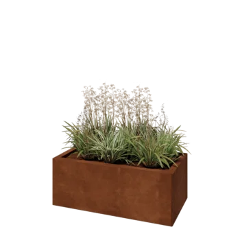 Corten čelik tegla za cvijeće - Pravokutnik - 80 x 40 x 30 cm - Bez donje ploče