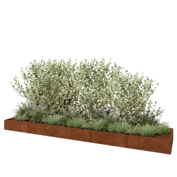 Corten čelik tegla za cvijeće XXL - Pravokutnik - 500 x 100 x 30 cm - Bez donje ploče