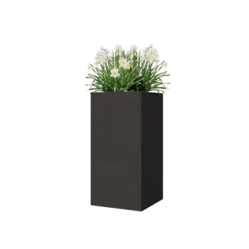 Čelična tegla za cvijeće - Kvadrat - 40 x 40 x 80 cm - Druga RAL boja - S donjom pločom