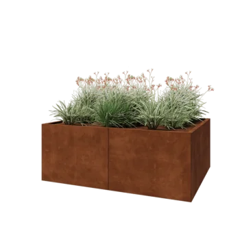 Corten čelik tegla za cvijeće XXL - Pravokutnik - 160 x 120 x 60 cm - S donjom pločom