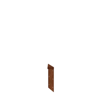 Corten čelik tegla za cvijeće - Kutni element 180° - 30 cm