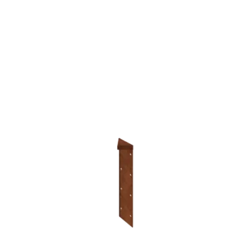 Corten čelik tegla za cvijeće - Kutni element 180° - 40 cm