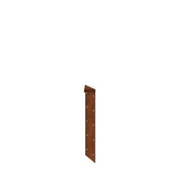 Corten čelik tegla za cvijeće - Kutni element 180° - 50 cm