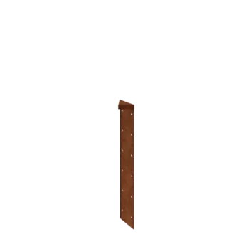 Corten čelik tegla za cvijeće - Kutni element 180° - 60 cm