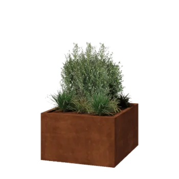 Corten čelik tegla za cvijeće - Kvadrat - 100 x 100 x 60 cm - Zavareno - Bez donje ploče