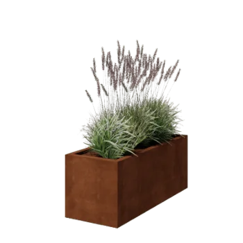 Corten čelik tegla za cvijeće - Pravokutnik - 120 x 50 x 50 cm - Zavareno - S donjom pločom