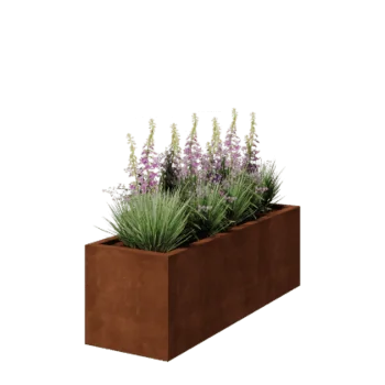 Corten čelik tegla za cvijeće - Pravokutnik - 150 x 50 x 50 cm - Zavareno - S donjom pločom