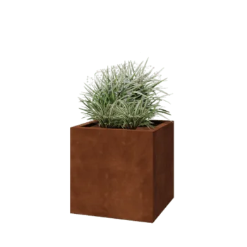 Corten čelik tegla za cvijeće - Kvadrat - 60 x 60 x 60 cm - Zavareno - S donjom pločom