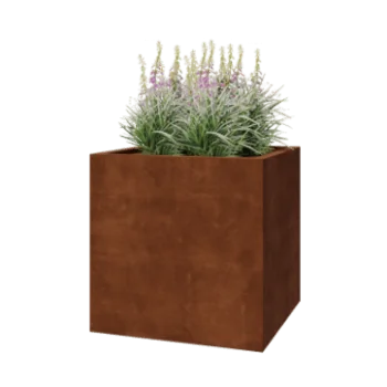Corten čelik tegla za cvijeće - Kvadrat - 80 x 80 x 80 cm - Zavareno - Bez donje ploče