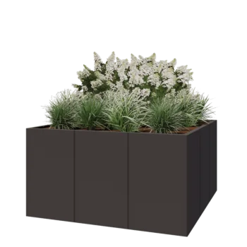 Čelična tegla za cvijeće XXL - Kvadrat - 150 x 150 x 80 cm - Druga RAL boja - Bez donje ploče