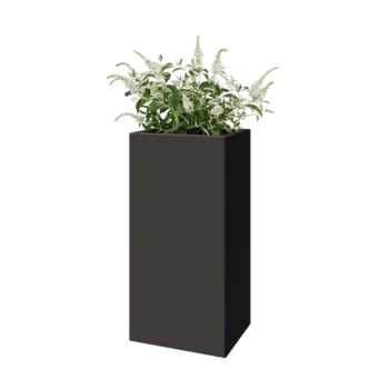 Čelična tegla za cvijeće - Pravokutnik - 40 x 30 x 80 cm - Druga RAL boja - S donjom pločom