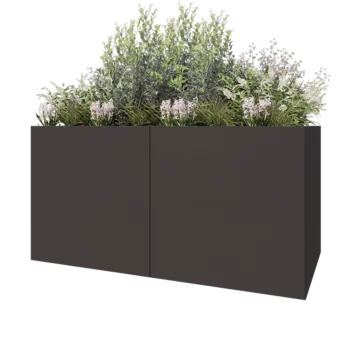 Čelična tegla za cvijeće XXL - Pravokutnik - 200 x 100 x 100 cm - Druga RAL boja - Bez donje ploče