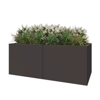 Čelična tegla za cvijeće XXL - Pravokutnik - 200 x 100 x 80 cm - Druga RAL boja - Bez donje ploče