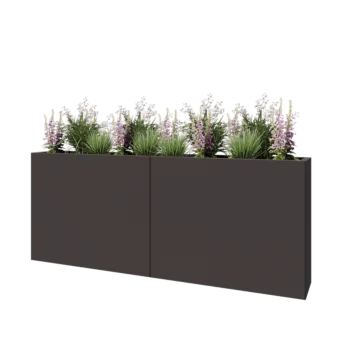 Čelična tegla za cvijeće XXL - Pravokutnik - 200 x 30 x 80 cm - Druga RAL boja - S donjom pločom