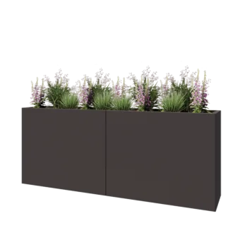 Čelična tegla za cvijeće XXL - Pravokutnik - 200 x 40 x 80 cm - Druga RAL boja - S donjom pločom