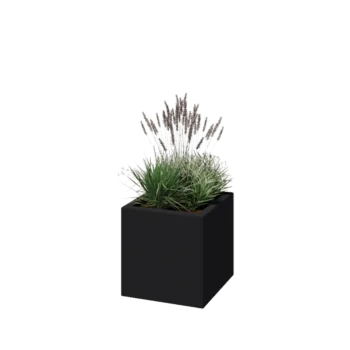 Stakloplastična tegla za cvijeće - Kvadrat - 40 x 40 x 40 cm - RAL7016 mat (antracit siva) - S dnom