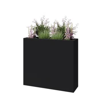 Stakloplastična tegla za cvijeće - Pravougaonik - 90 x 25 x 80 cm - RAL7016 mat (antracit siva) - S dnom