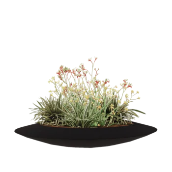 Stakloplastična tegla za cvijeće - Zdjela - Ø 120 x 20 cm - RAL9005 mat (crna) - S dnom