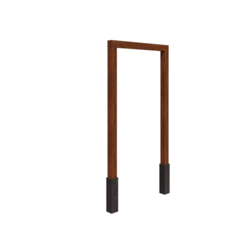 Pergola od corten čelika - Ravno - 150 x 230 cm - S betonskim postoljem