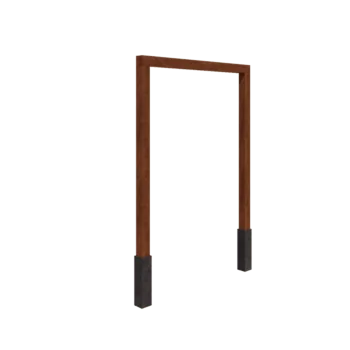 Pergola od corten čelika - Ravno - 200 x 230 cm - S betonskim postoljem