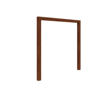 Pergola od corten čelika - Ravno - 250 x 230 cm - Bez betonskog postolja