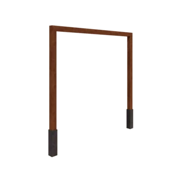 Pergola od corten čelika - Ravno - 300 x 230 cm - S betonskim postoljem