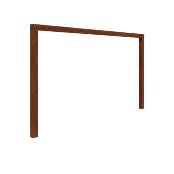 Pergola od corten čelika - Ravno - 400 x 230 cm - Bez betonskog postolja