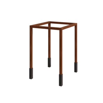 Pergola od corten čelika - Kvadrat - 224 x 200 x 230 cm - S betonskim postoljem