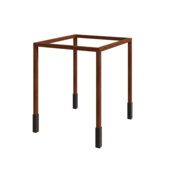 Pergola od corten čelika - Kvadrat - 274 x 250 x 230 cm - S betonskim postoljem
