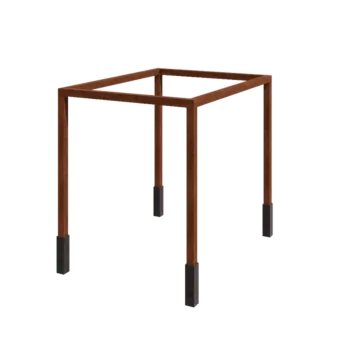 Pergola od corten čelika - Pravokutnik - 324 x 250 x 230 cm - S betonskim postoljem