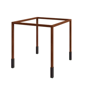 Pergola od corten čelika - Kvadrat - 324 x 300 x 230 cm - S betonskim postoljem