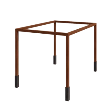 Pergola od corten čelika - Pravokutnik - 424 x 300 x 230 cm - S betonskim postoljem