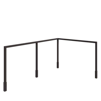 Pergola od čelika - Kut - 600 x 412 x 230 cm - RAL7016 mat (antracit siva) - S betonskim postoljem