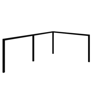 Pergola od čelika - Kut - 600 x 412 x 230 cm - RAL9005 mat (crna) - Bez betonskog postolja