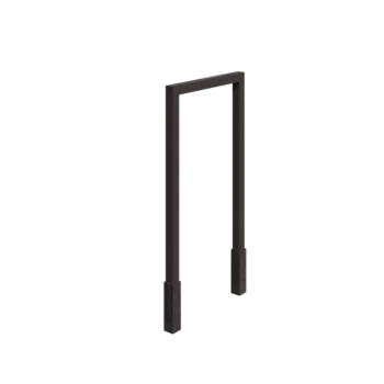 Pergola od čelika - Ravno - 150 x 230 cm - RAL7016 mat (antracit siva) - S betonskim postoljem