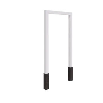 Pergola od čelika - Ravno - 150 x 230 cm - RAL9010 mat (bijela) - S betonskim postoljem