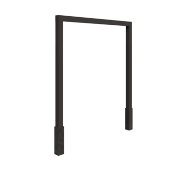 Pergola od čelika - Ravno - 250 x 230 cm - Druga RAL boja - S betonskim postoljem