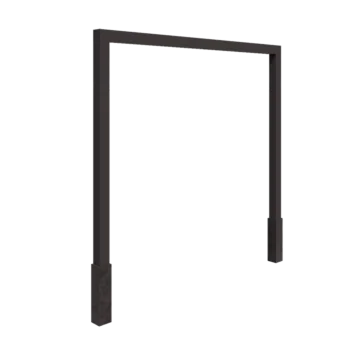 Pergola od čelika - Ravno - 300 x 230 cm - Druga RAL boja - S betonskim postoljem