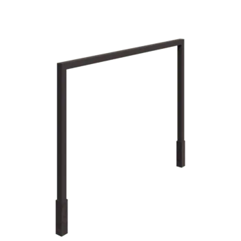 Pergola od čelika - Ravno - 400 x 230 cm - RAL7016 mat (antracit siva) - S betonskim postoljem