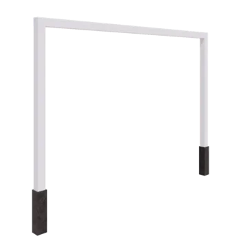 Pergola od čelika - Ravno - 400 x 230 cm - RAL9010 mat (bijela) - S betonskim postoljem