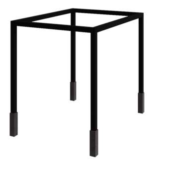 Pergola od čelika - Pravokutnik - 324 x 250 x 230 cm - RAL9005 mat (crna) - S betonskim postoljem