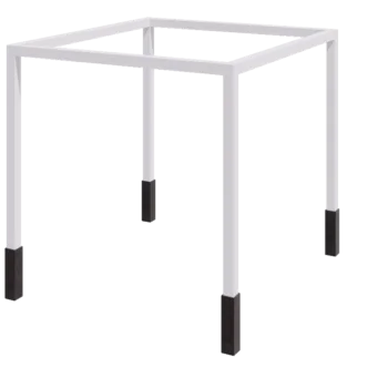 Pergola od čelika - Kvadrat - 324 x 300 x 230 cm - RAL9010 mat (bijela) - S betonskim postoljem