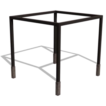 Pergola od čelika - Kvadrat - 324 x 300 x 230 cm - RAL9005 mat (crna) - Bez betonskog postolja