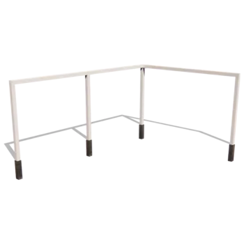 Pergola od čelika - Kut - 600 x 412 x 230 cm - RAL9010 mat (bijela) - Bez betonskog postolja