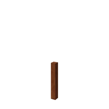 Stup za vrtnu ogradu od corten čelika - 12 x 12 x 80 cm