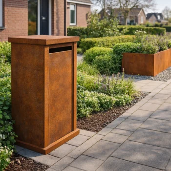 Corten čelik poštanski sandučić - Arizona M - 60 x 40 x 100 cm