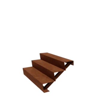 Corten čelika vrtne stepenice - 3-stepenice - 72 x 120 x 51 cm