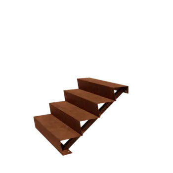 Corten čelika vrtne stepenice - 4-stepenice - 96 x 100 x 68 cm