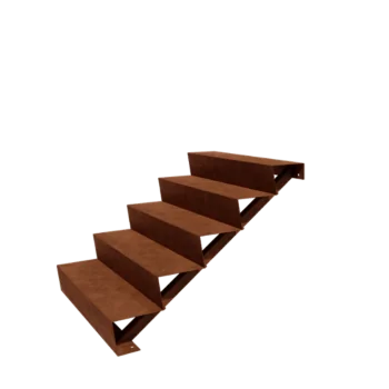 Corten čelika vrtne stepenice - 5-stepenice - 120 x 100 x 85 cm